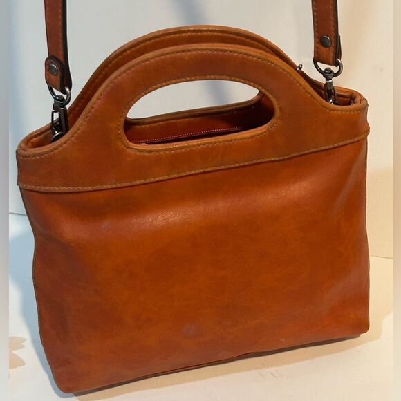 Vintage Y2K Candie’s Orange Faux Leather Crossbody Shoulder Bag Top Handle - Picture 8 of 12